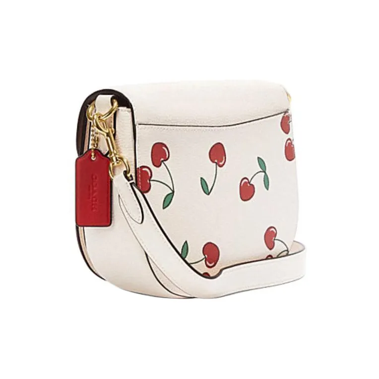 COACH Morgan Cow Leather Saddle Bag Shoulder Bag Crossbody Bag Small Size Women's White-1