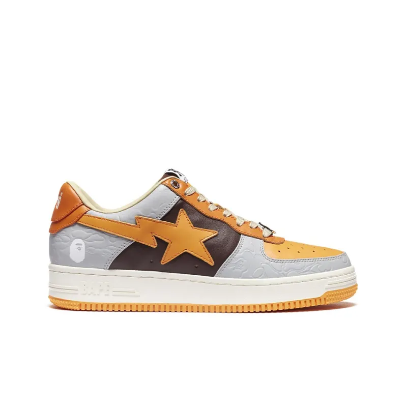 BAPE A BATHING APE Bape Sta Low Grey Orange-1