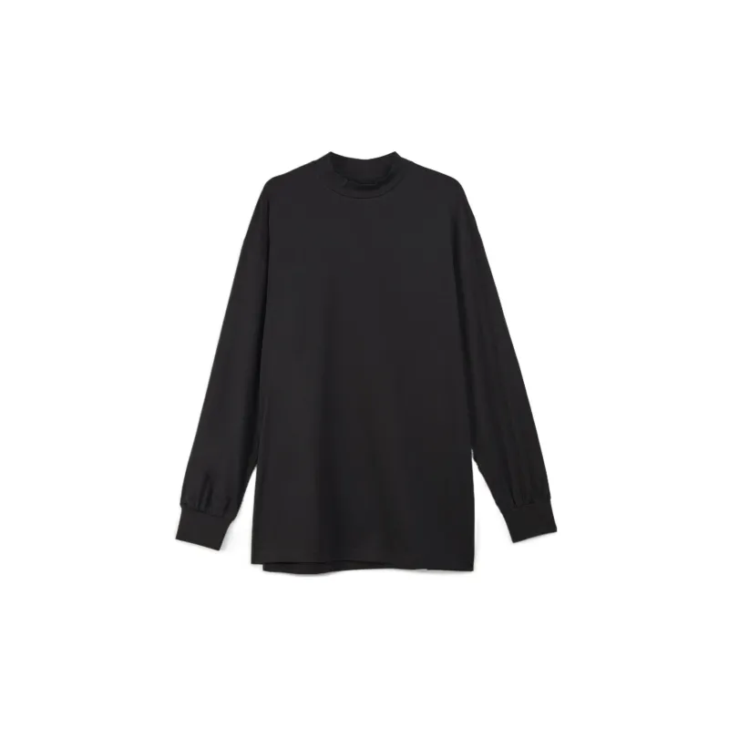 Y 3 Logo Printed Mock Neck T Shirt-0