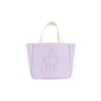JW Anderson Canvas With Leather Detail Tote Bag Shopping Bag Canvas Bag Handbags Women's Pink/Purple