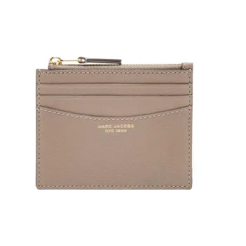 MARC JACOBS Goat Leather Wallets Card Holders Women's Light Brown