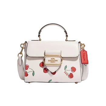 COACH Morgan With Cow Leather Shoulder Bag Crossbody Bag Handbag Small Size Women's White