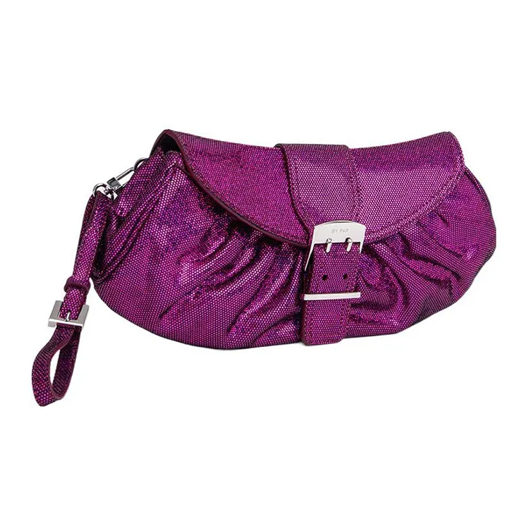 By Far Glami Metallic Clutch Bag-1