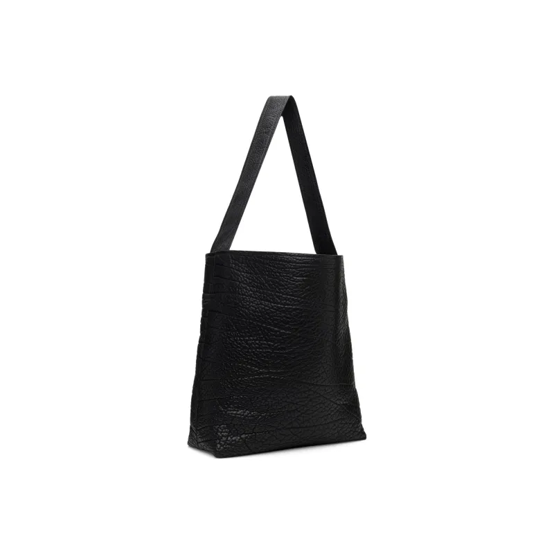 PRADA Litchi Grain Calfskin Tote Bag Shopping Bag Shoulder Bag Handbag Women's Black-2