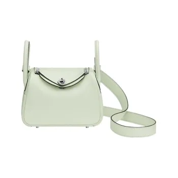 HERMES Lindy Swift Calfskin Shoulder Bag Crossbody Bag Handbag Mini Women's 0S Vert Fizz Bubble Green