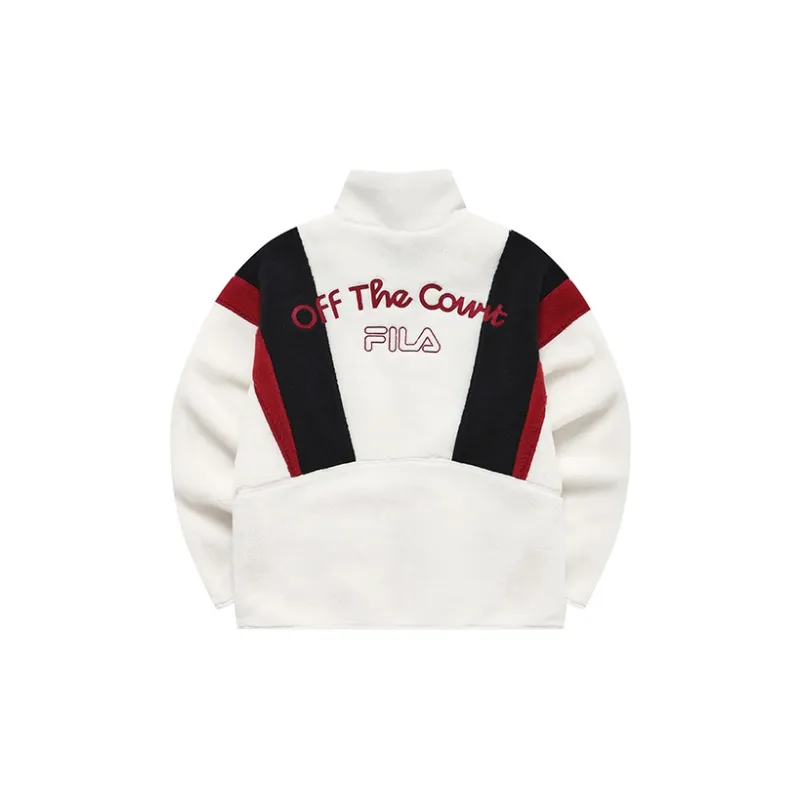 FILA FUSION Velvet Jackets Women's Muling White-1