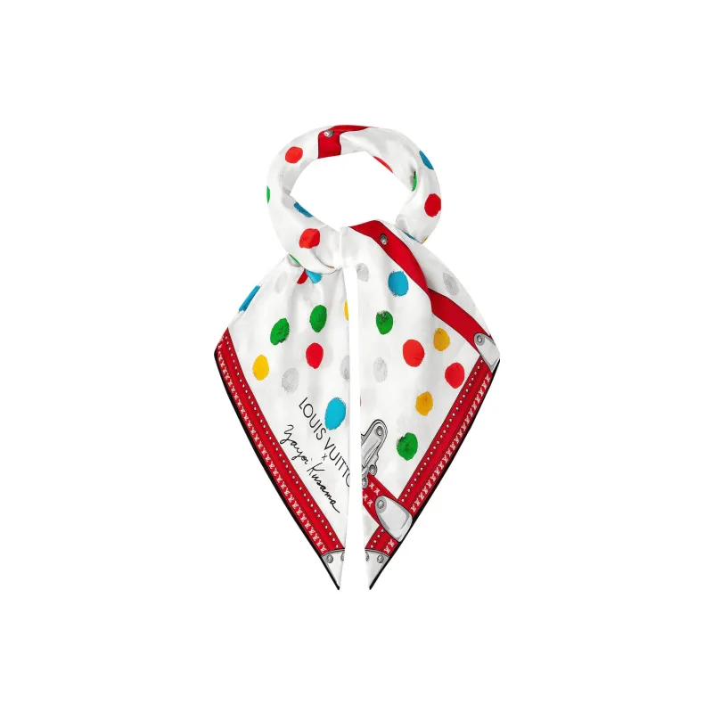 LOUIS VUITTON X Yayoi Kusama Painted Dots Monogram Square 90-1