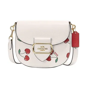COACH Morgan Cow Leather Saddle Bag Shoulder Bag Crossbody Bag Small Size Women's White