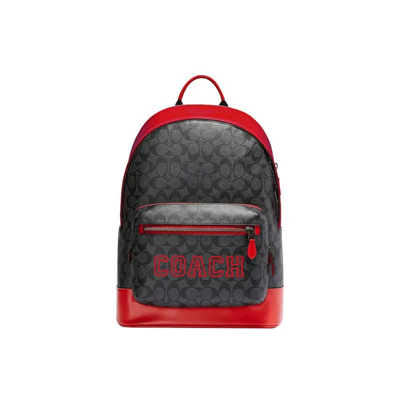 COACH Westway Backpack Large Size Men's Red-0