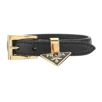 PRADA Logo Plaque Buckle Bracelet