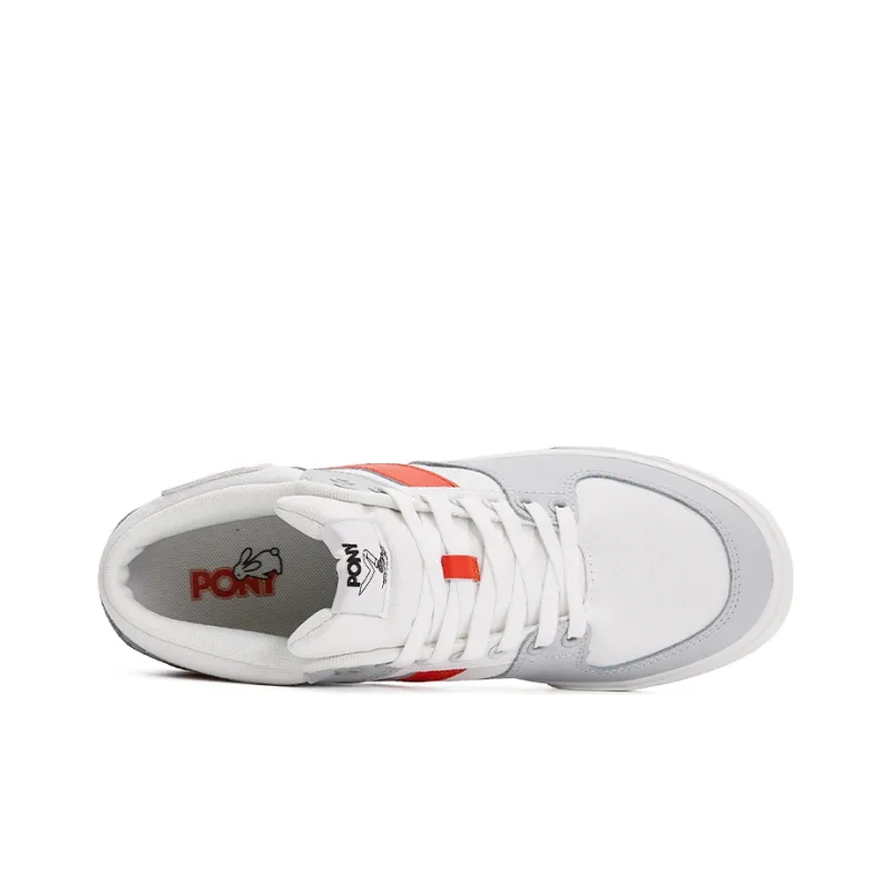 PONY Atop Low Top Skateboard Shoes Unisex Red Gray-3