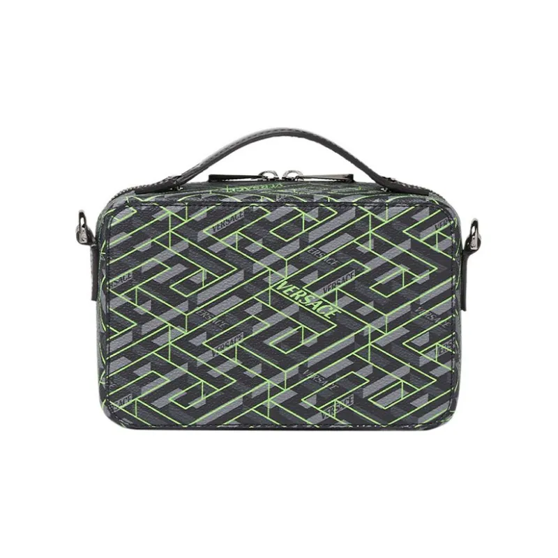 VERSACE Calfskin Trim Messenger Bag Portable Crossbody Bag Shoulder Bag Regular Men's Multicolor-2
