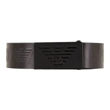 EMPORIO ARMANI Leather Belts Unisex Black