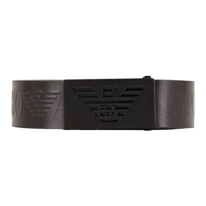 EMPORIO ARMANI Leather Belts Unisex Black-0