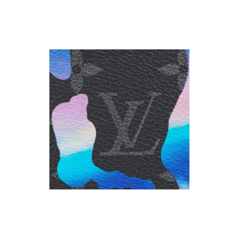 LOUIS VUITTON Multiple Wallet Sunrise Monogram Eclipse Black/Grey/Multi-4