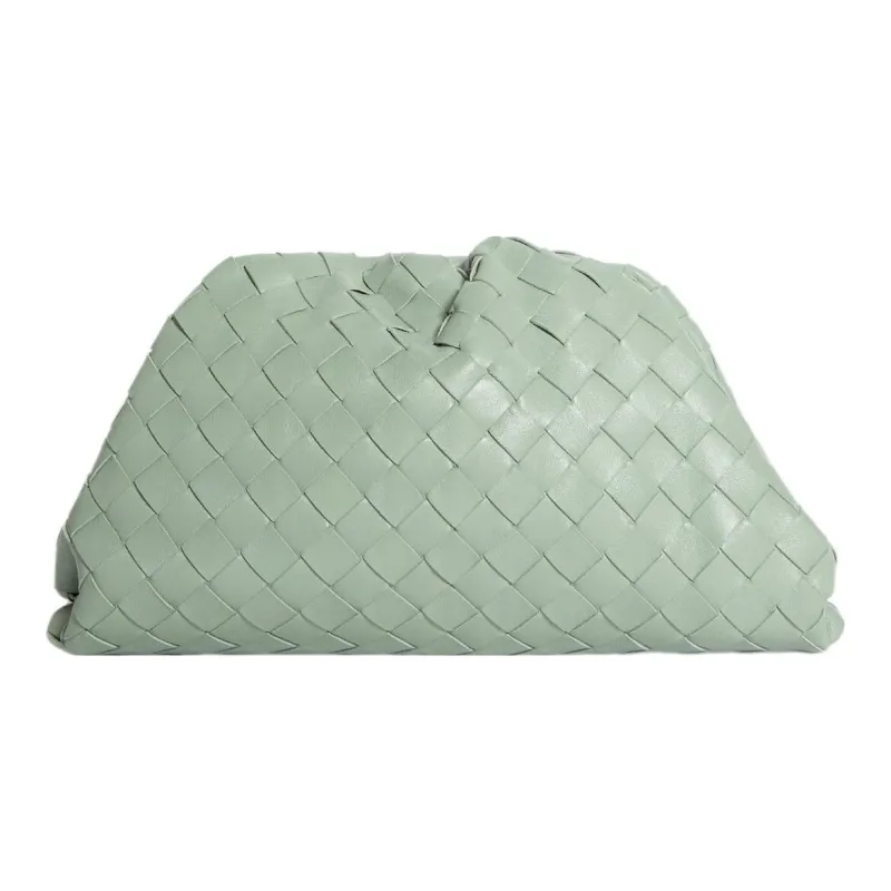 Bottega Veneta Lambskin Clutch Women's Green-1