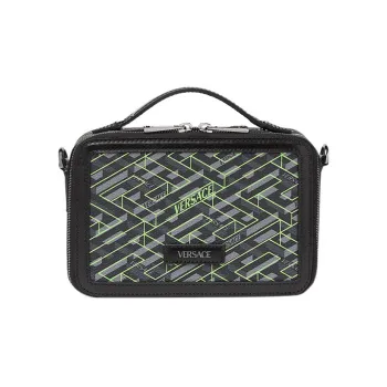 VERSACE Calfskin Trim Messenger Bag Portable Crossbody Bag Shoulder Bag Regular Men's Multicolor