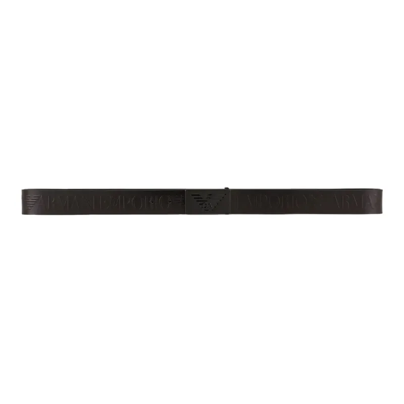 EMPORIO ARMANI Leather Belts Unisex Black-1