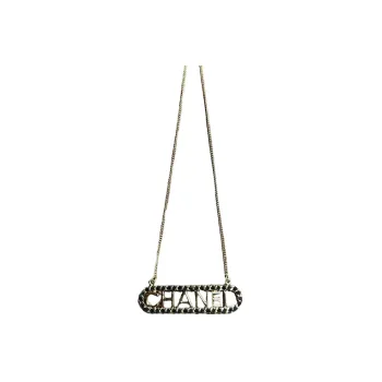 CHANEL Necklaces Unisex Gold