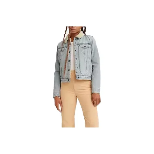 Levis Velvet Jackets Women's Light Blue