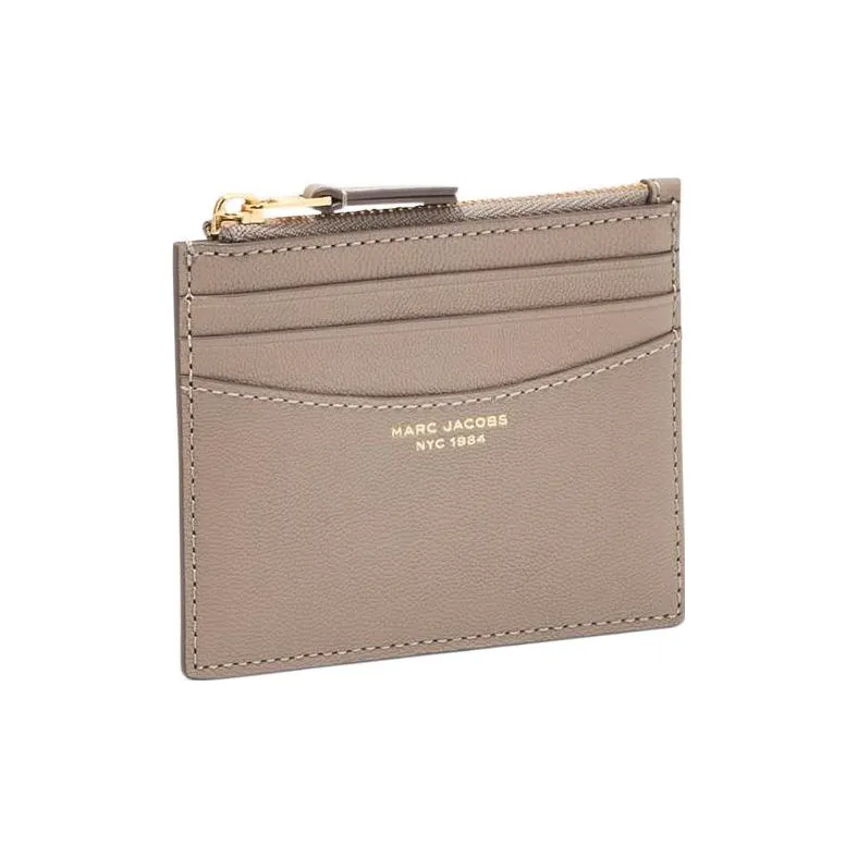 MARC JACOBS Goat Leather Wallet, Card Holder Women's Light Umber-1