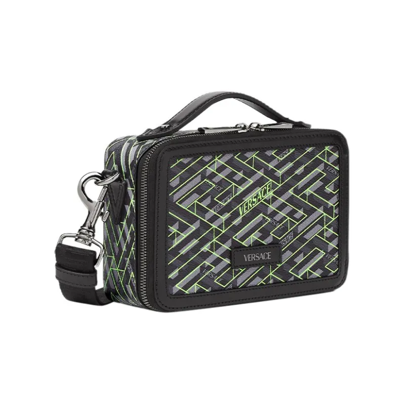 VERSACE Calfskin Trim Messenger Bag Portable Crossbody Bag Shoulder Bag Regular Men's Multicolor-1