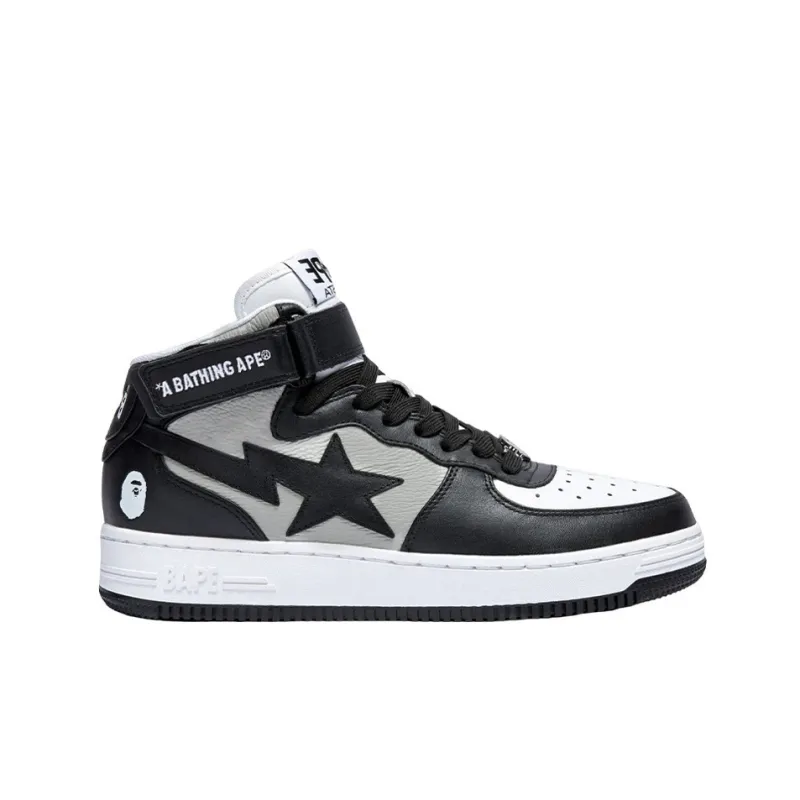 A BATHING APE Bape STA MI Stylish Skateboarding Shoes Women's Black-1