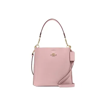 COACH Mollie Cow Leather Bucket Bags Handbags Shoulder Bag Crossbody Bag Small Size Women's Pink
