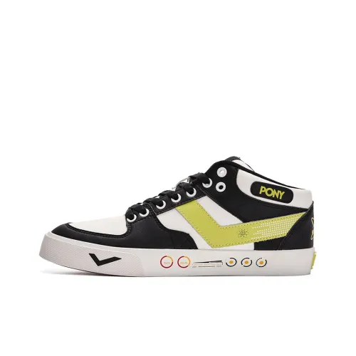 PONY Atop Low Top Skateboard Shoes Unisex Black
