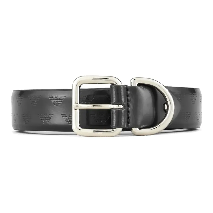 EMPORIO ARMANI Leather Belts Men Black-0