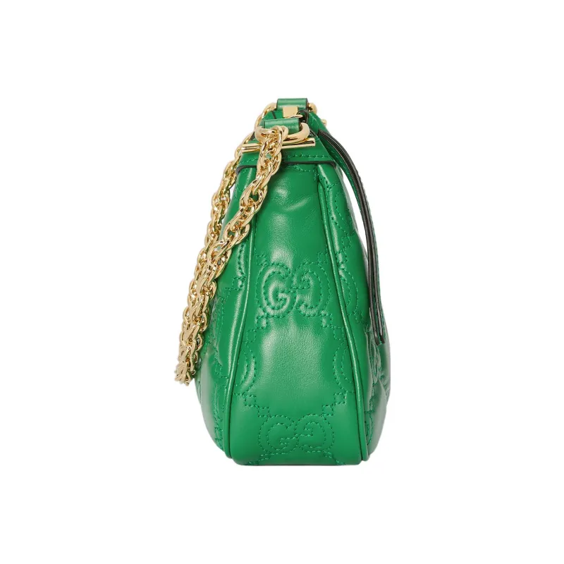 GUCCI GG Matelassé Leather Mahjong Shoulder Bag Shoulder Bags Handbags Women's Green-5