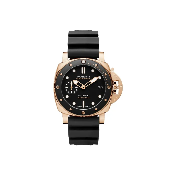 PANERAI SUBMERSIBLE Collection Automatic Mechanical Movement Men's Watch 42mm Black Dial-0