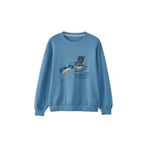 YOSHIYOYI Sweatshirts Unisex Blue