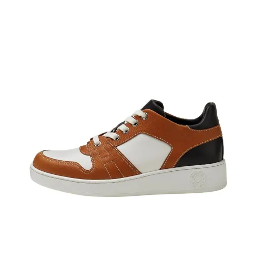 HERMES Skateboard Shoes Women's Low-Top Brown