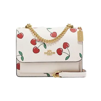 COACH Klare Cow Leather Shoulder Bag Crossbody Bag Small Size Women's White