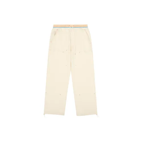 MostwantedLab Classic Rainbow Casual Pants Unisex Off White