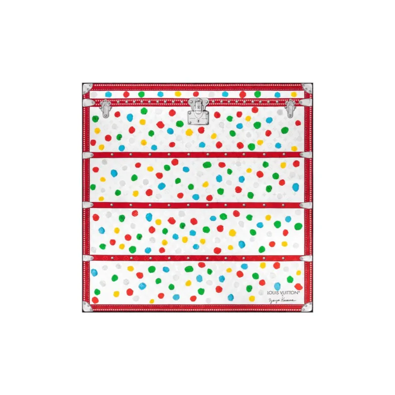 LOUIS VUITTON X Yayoi Kusama Painted Dots Monogram Square 90-0