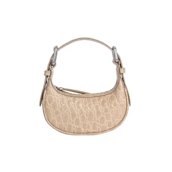 By Far Crocodile Embossed Shoulder Bag