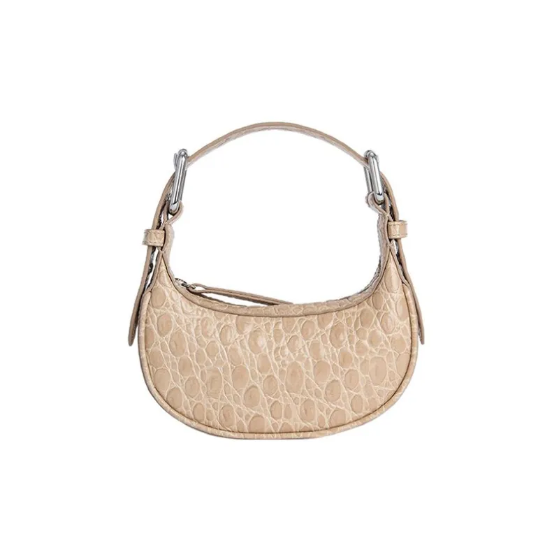 By Far Crocodile-Embossed Shoulder Bag-0