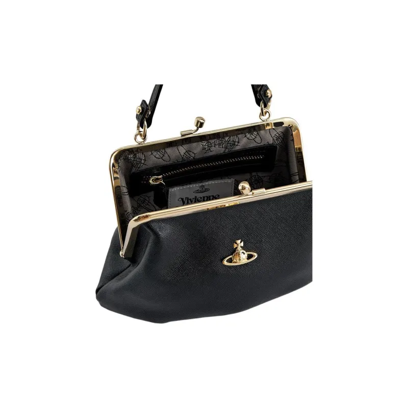 Vivienne Westwood PU Dumpling Bag, Shoulder Bag, Crossbody Bag, Handbag, Wallet Regular Women's Black-3