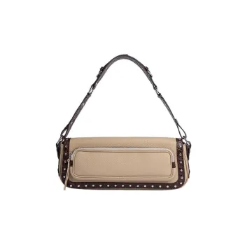 By Far Cow Leather Handbag Shoulder Bag Women's Light Brown