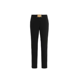 MOSCHINO Smiley Buckled Tailored Pants