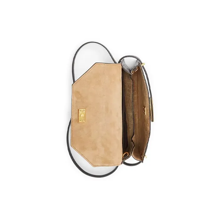 Polo Ralph Lauren Polo ID Leather One Shoulder Crossbody Clutches Women's Brown-3