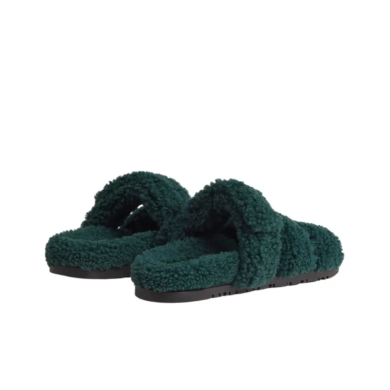 HERMES Chypre Stylish Sandal Women's Green-4