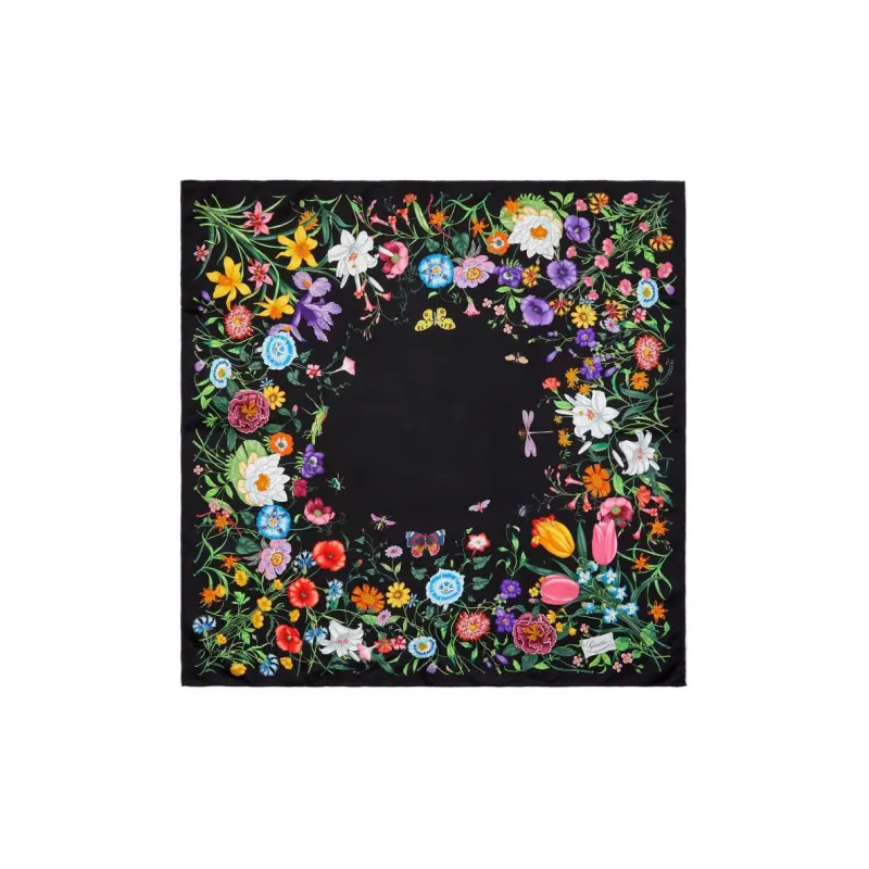 GUCCI Floral Printed Scarf-0