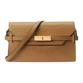 Polo Ralph Lauren Polo ID Leather Shoulder Bag Crossbody Bag Women's Brown