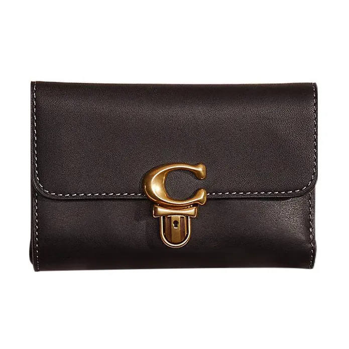COACH Studio Glove Tanning Card Holder Wallet Medium Size Women's Black-0