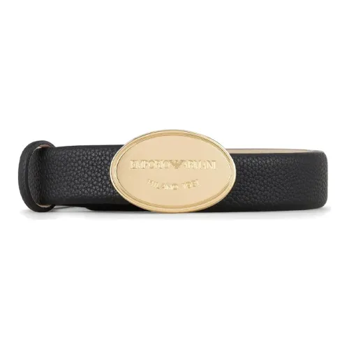 EMPORIO ARMANI Leather Belts Women's Black