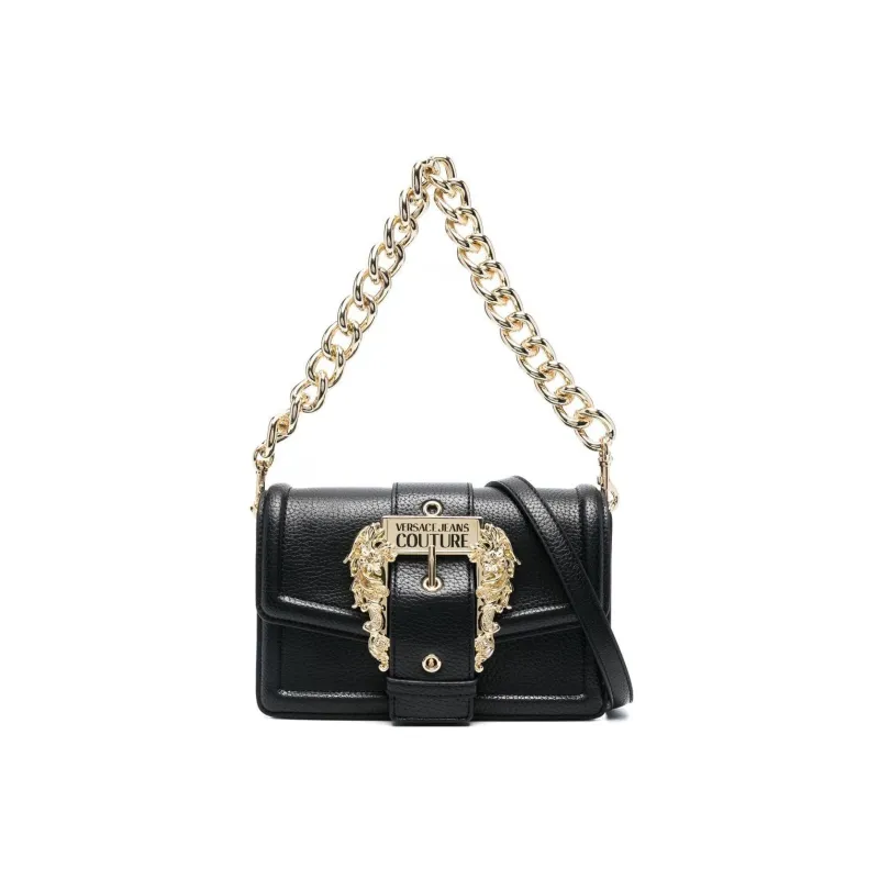 VERSACE JEANS COUTURE PU Polyurethane Handbag, Shoulder Bag, Crossbody Bag Women's Black-0