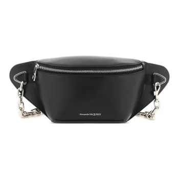 Alexander McQueen Smooth Leather Fanny Pack Men's Black